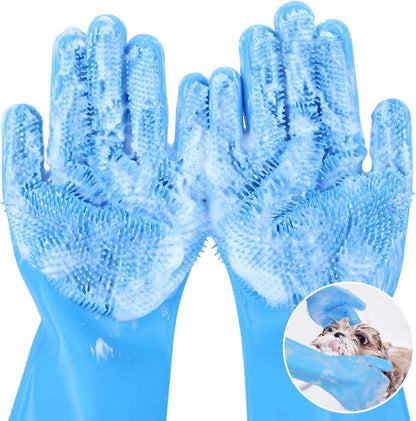 Soft Silicone Bath & Cleaning Gloves - Pawsitive Cuddles