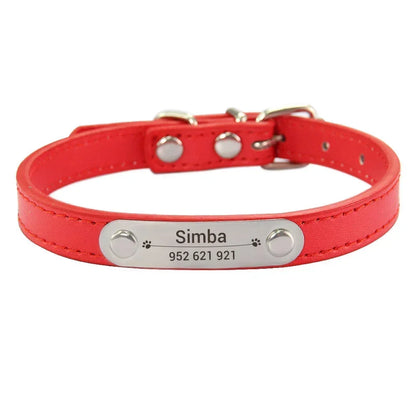 Personalized Dog Collar Name Carved ID - Pawsitive Cuddles