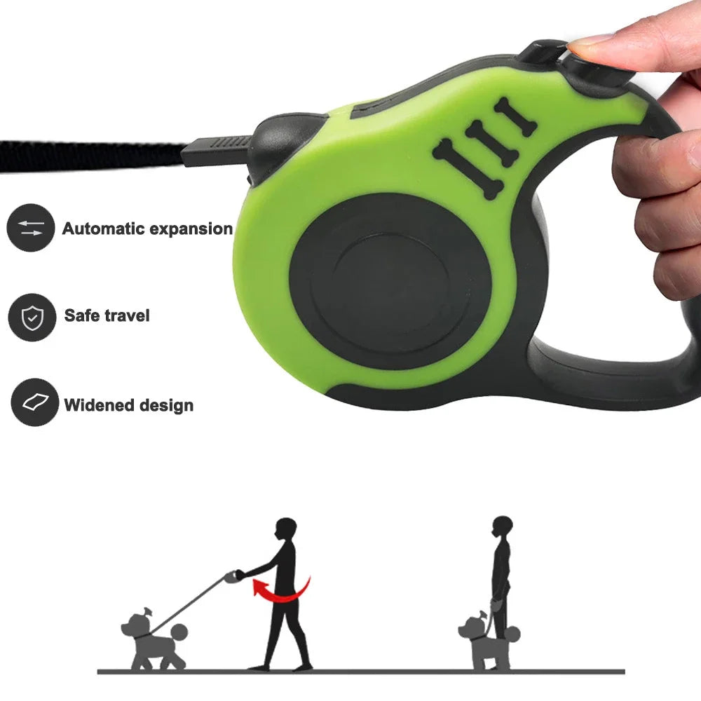 Retractable Dog Leash Automatic Telescopic Tractor - Pawsitive Cuddles