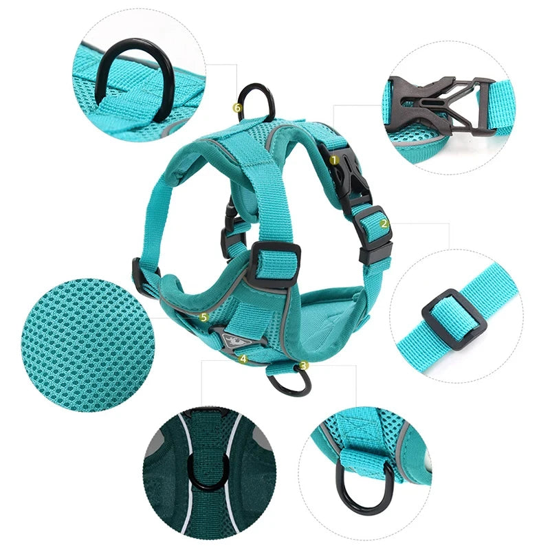 Reflective Pet Harness & Leash Set - Pawsitive Cuddles