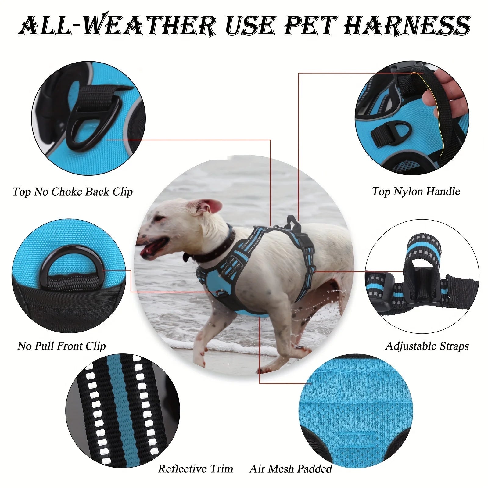 3 Pcs/set Anti-Escape Dog HarnessLeash And Poop Bag - Pawsitive Cuddles