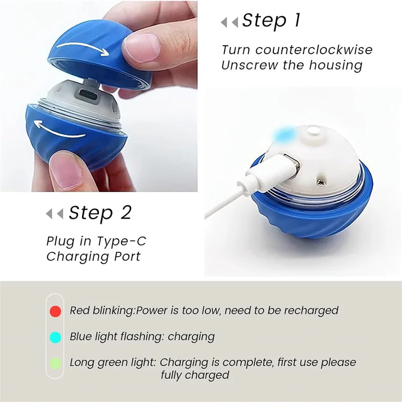 USB Rechargeable Interactive Bouncing Ball - Pawsitive Cuddles