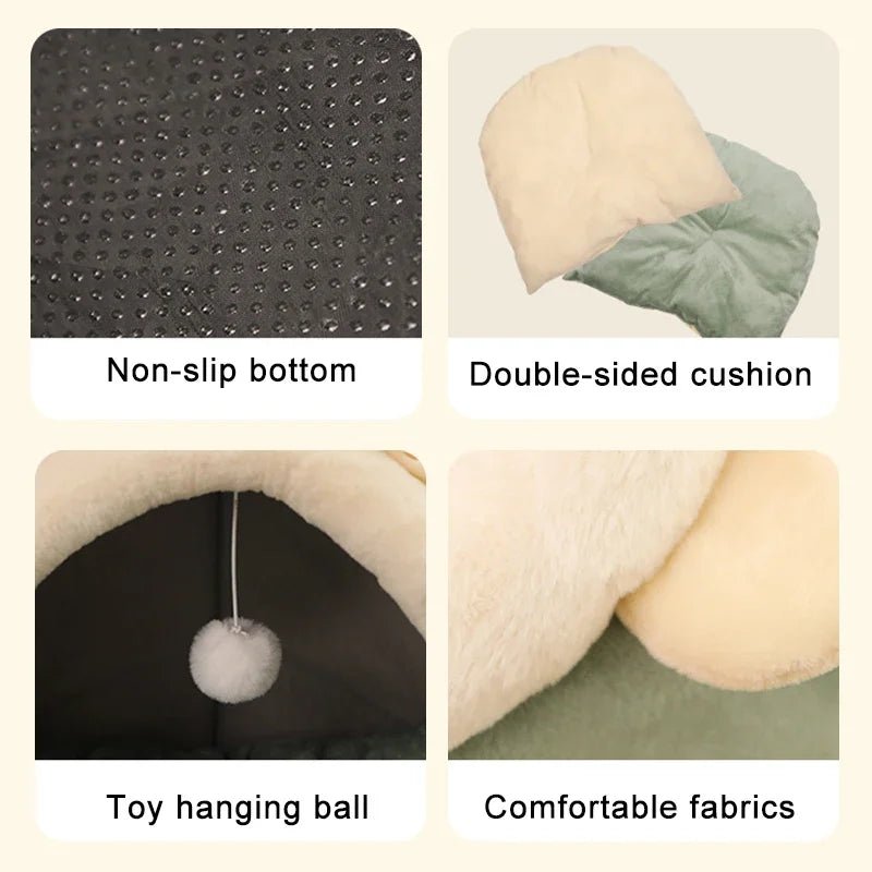 Soft Warm Cat Lounger Cushion - Pawsitive Cuddles
