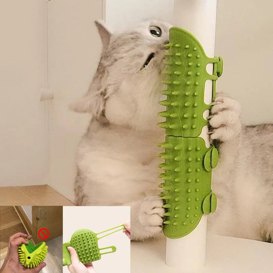 Wall-Mounted Cat Grooming Brush - Pawsitive Cuddles