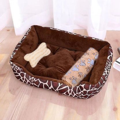 Warm Bone Washable Pet Bed for Dogs & Cats – Soft Cotton Nest - Pawsitive Cuddles