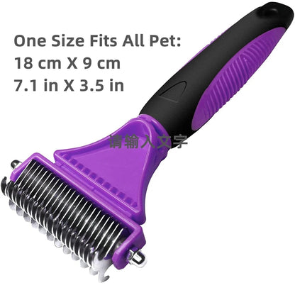 2-Sided Stainless Steel Pet Grooming Brush - Pawsitive Cuddles