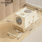 KEMORELA XL Stainless Steel Cat Litter Box - Pawsitive Cuddles