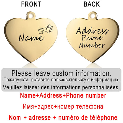 ustom Heart-Shaped Pet ID Tag - Pawsitive Cuddles
