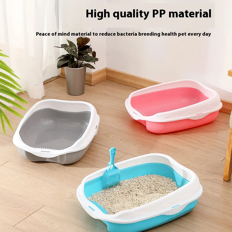 Cat Litter Box Portable Removable Semi Closed - Pawsitive Cuddles