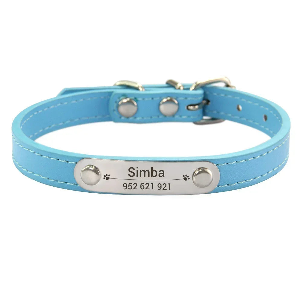 Personalized Dog Collar Name Carved ID - Pawsitive Cuddles