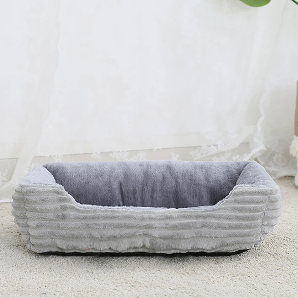 Square Plush Pet Bed - Pawsitive Cuddles