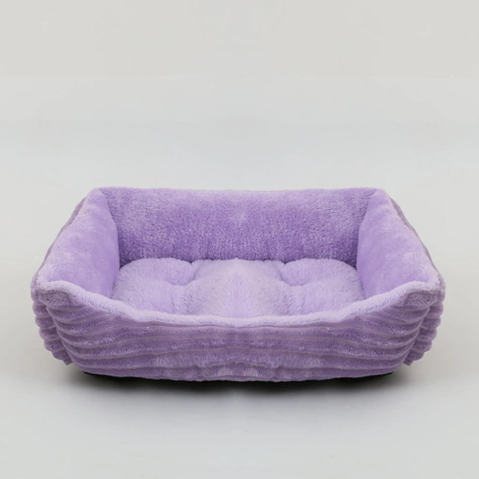 Square Plush Pet Bed - Pawsitive Cuddles