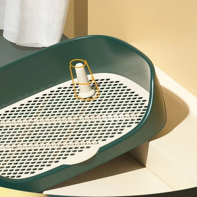 Plastic Dog Potty Tray with Pillar & Training Mat - Pawsitive Cuddles