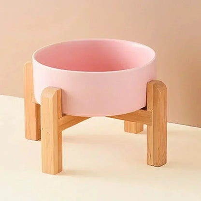 Big Bowl Double Ceramic Elevated Pet Feeders - Pawsitive Cuddles