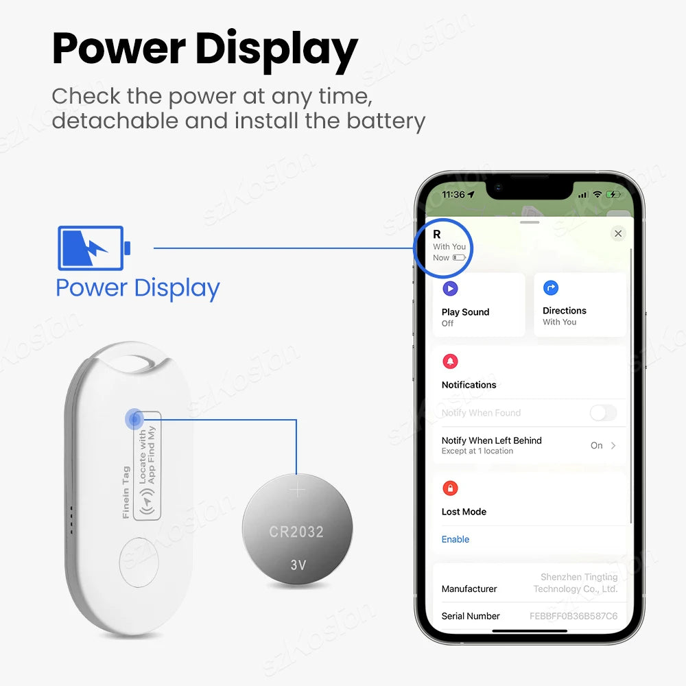 Mini GPS Tracker – iOS FindMy App, Smart Tag for Wallet, Car, Pet - Pawsitive Cuddles