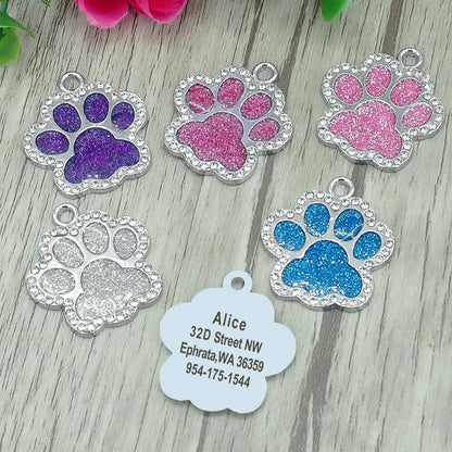 Rhinestone Name Tag for Dogs & Cats - Pawsitive Cuddles