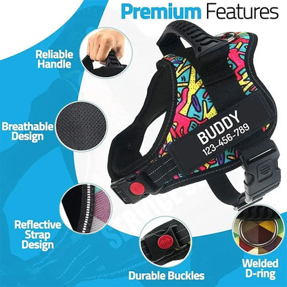 New Dog Harness High Quality Nylon Adjustable - Pawsitive Cuddles