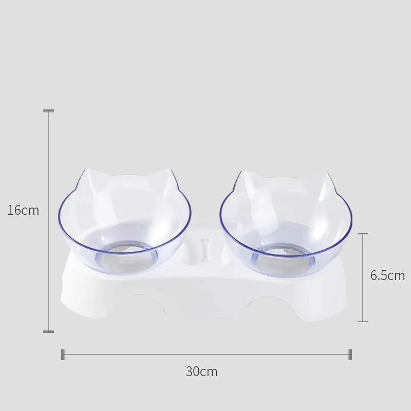 Double pet feeder Bowl With Stand - Pawsitive Cuddles