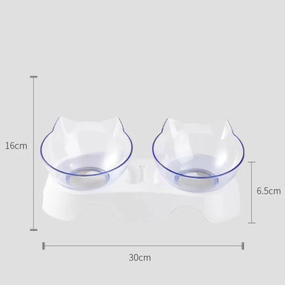 Double pet feeder Bowl With Stand - Pawsitive Cuddles
