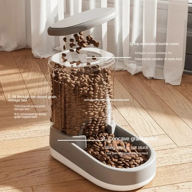 "Automatic Pet Feeder & Water Dispenser – Food Bowl for Cats & Dogs"