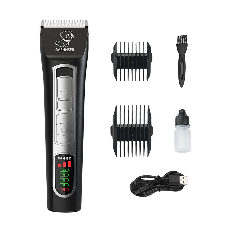 Professional Dog Clipper High Power Dog Hair Cutter Low Noise Pet Trimmer Grooming Clippers with Guard Combs for Animals - Pawsitive Cuddles
