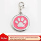 Custom Engraved Name Tag with Paw Print Design - Pawsitive Cuddles