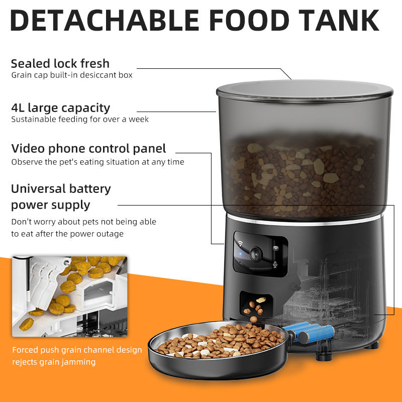 4L Smart Automatic Pet Feeder with APP Control