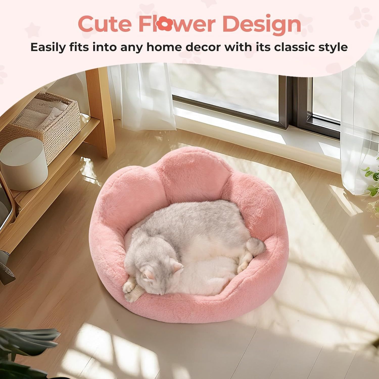 Washable Round Pet Sofa with Non-Slip Bottom - Pawsitive Cuddles