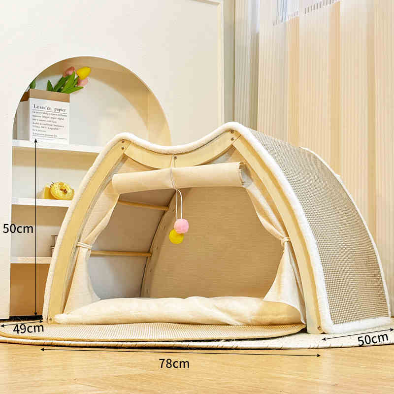 Sisal Cat Tent with Scratch Board