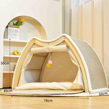 Sisal Cat Tent with Scratch Board