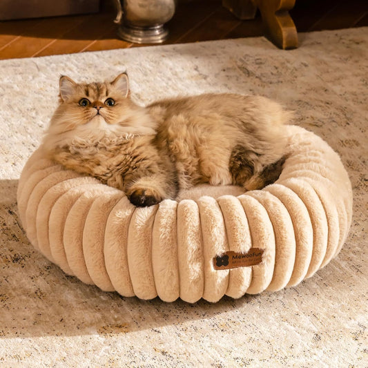 MEWOOFUN Calming Donut Pet Bed