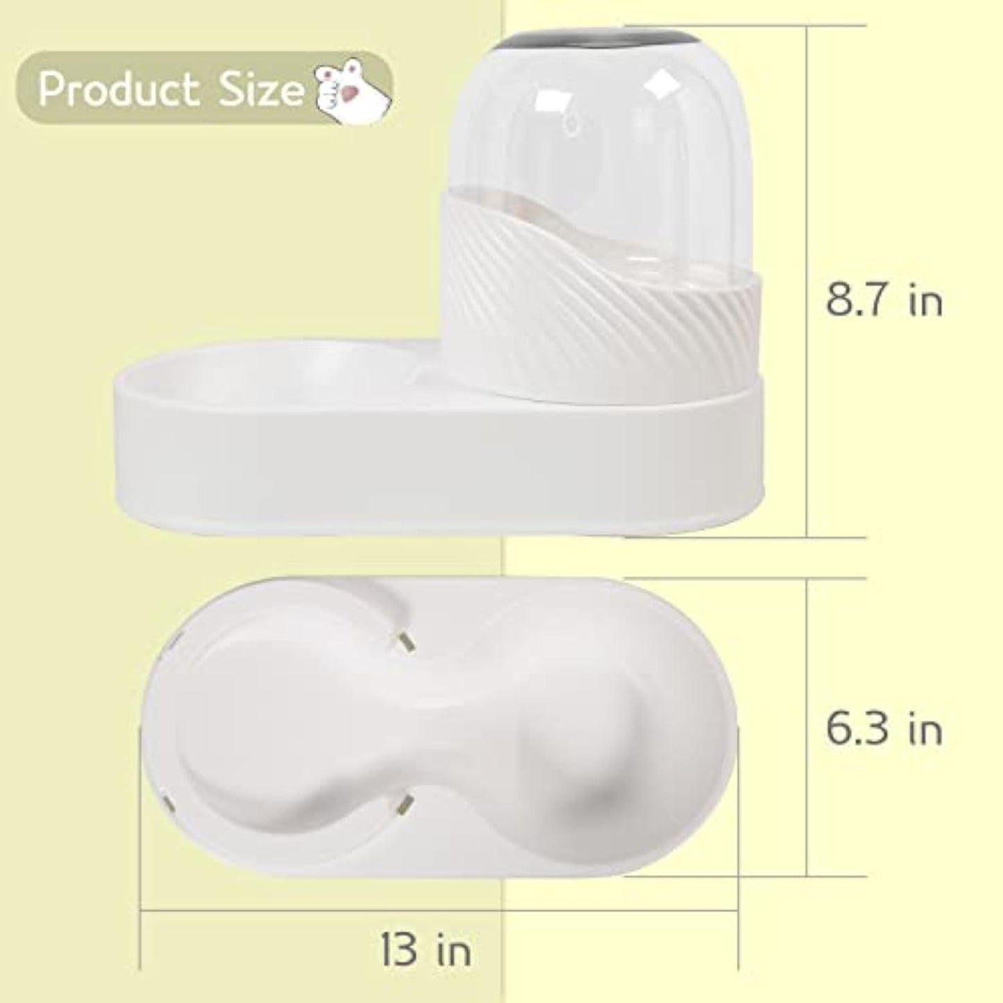 2-Piece Cat Feeder & Water Dispenser Set