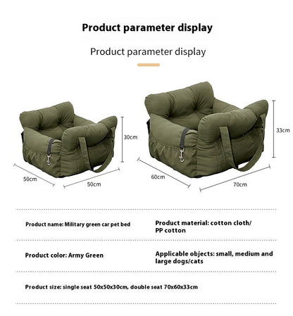 Multifunctional Pet Car Bed & Safety Seat - Pawsitive Cuddles