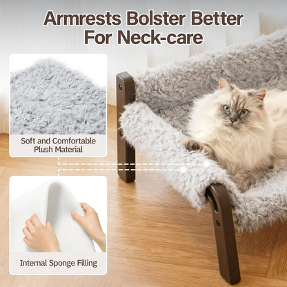 Raised Cat & Small Dog Couch with Washable Cover - Pawsitive Cuddles