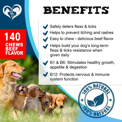 Flea & Tick Prevention Chewable Pills for Dogs & Cats
