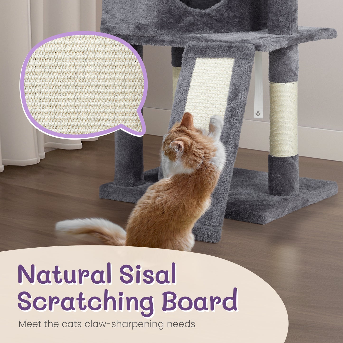 47-Inch Trapezoidal Cat Climbing Frame