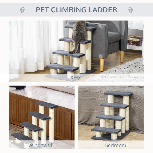 PawHut Cat Tree with 4 Steps - Pawsitive Cuddles