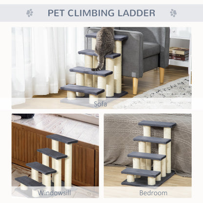 PawHut Cat Tree with 4 Steps - Pawsitive Cuddles