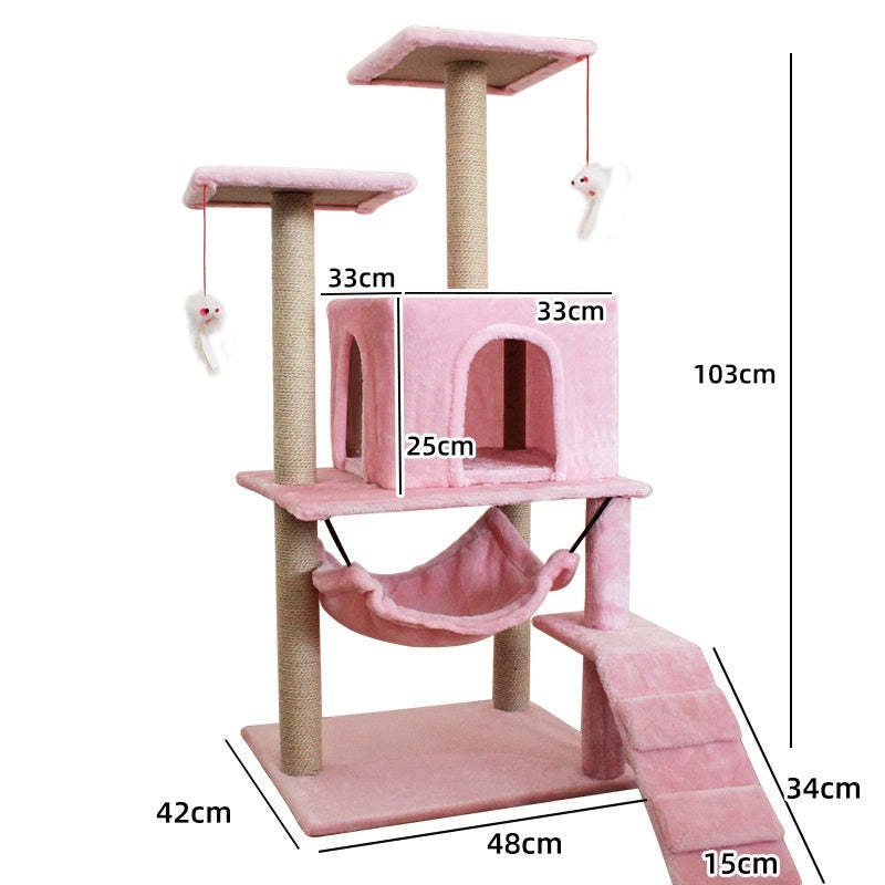 Cat Climbing Frame with Scratching Post - Pawsitive Cuddles